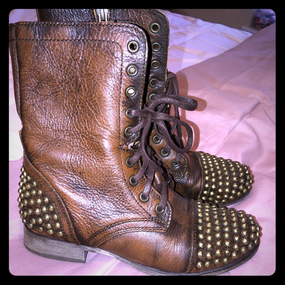 Steve Madden Combat studded boots